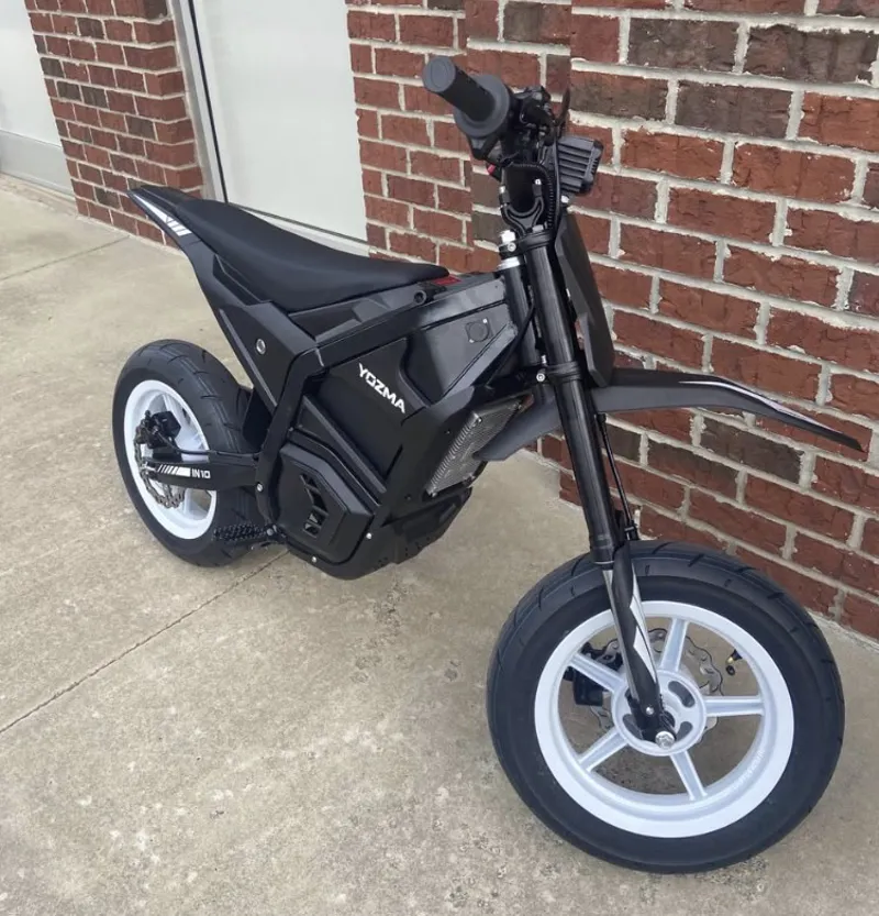 Yozma IN 10 Electric Mini Dirt Bike Supermoto Package - Black-5