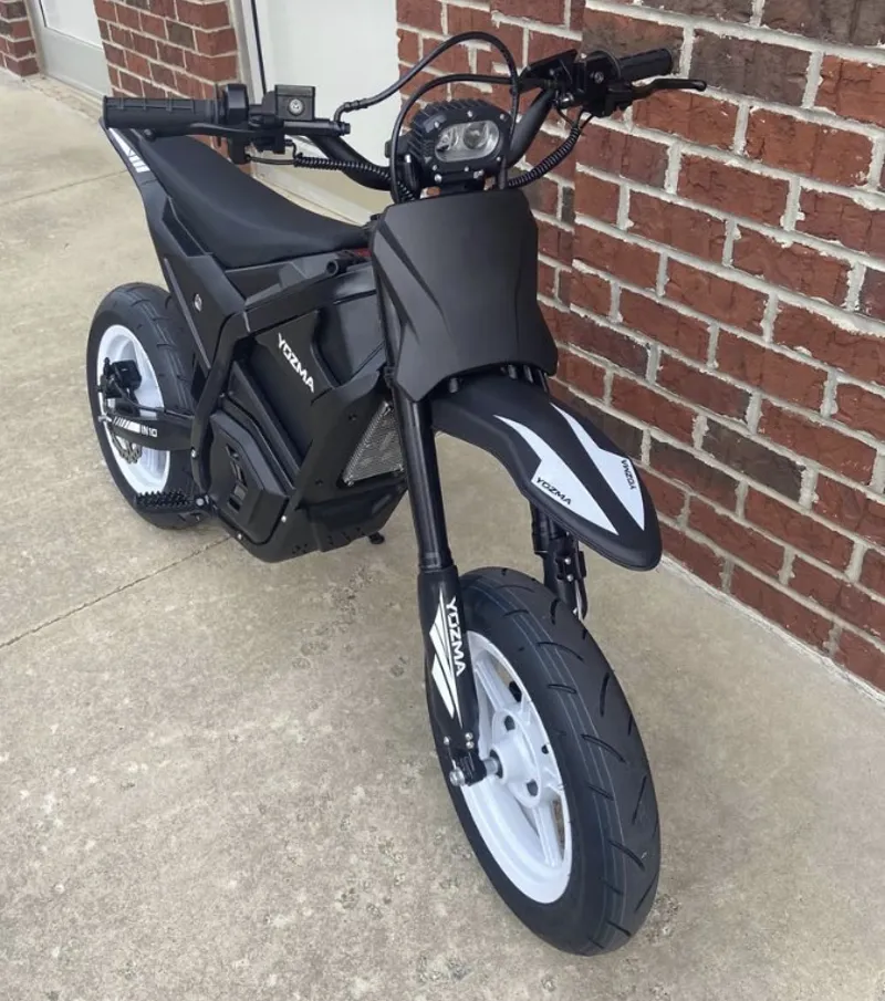 Yozma IN 10 Electric Mini Dirt Bike Supermoto Package - Black-4