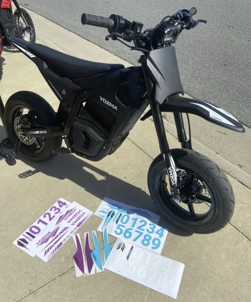 Yozma IN 10 Electric Mini Dirt Bike Supermoto Package - Black-1