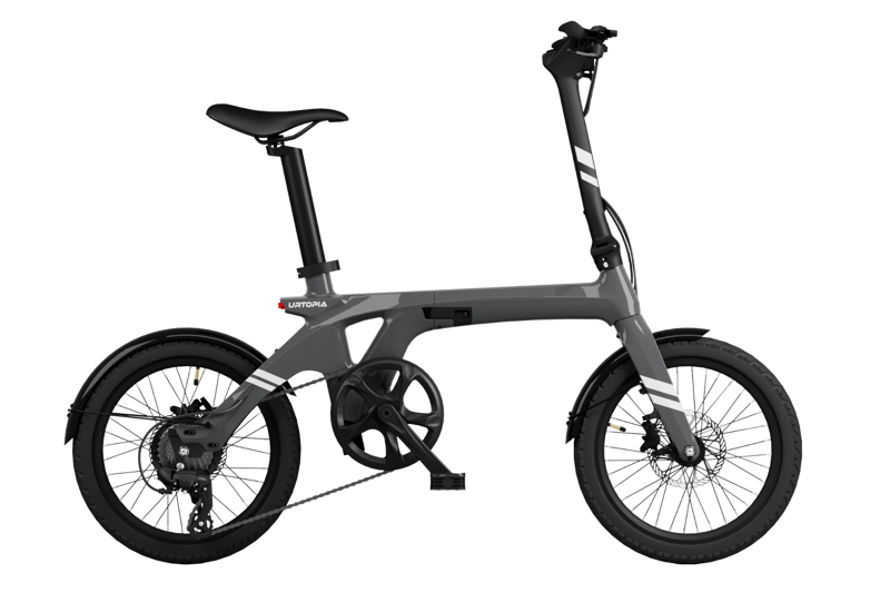 Urtopia Fold-1 Foldable Electric Bike in Gray-4